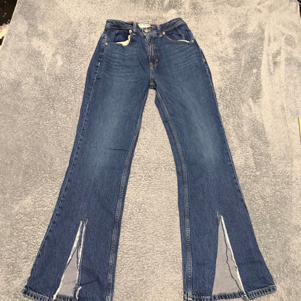 We The Free People Jeans Womens 27 (27x31) Curvy Starlight Straight Blue ***